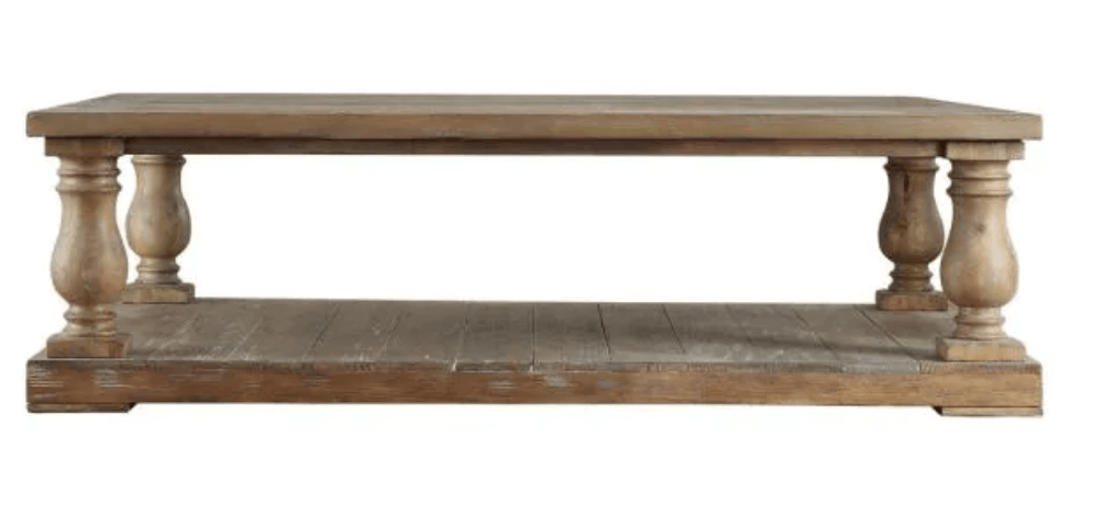 restoration hardware balustrade coffee table dupes