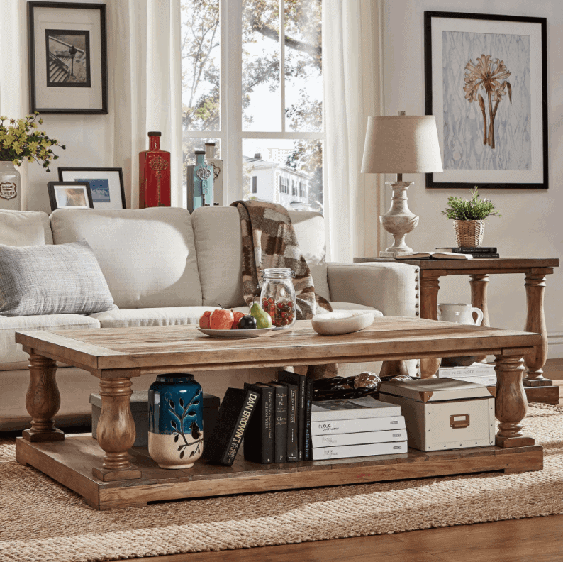 restoration hardware balustrade coffee table dupes