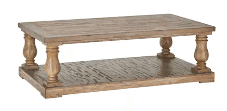 restoration hardware balustrade coffee table dupes