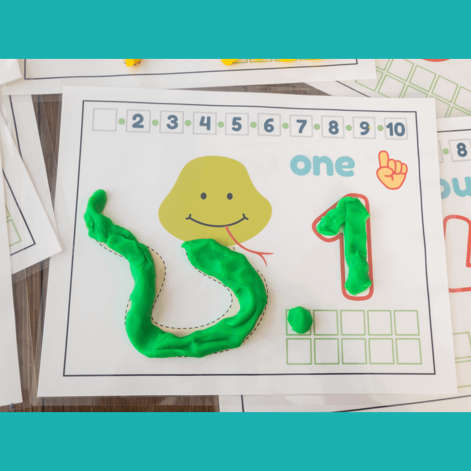 number activities and play-dough mats