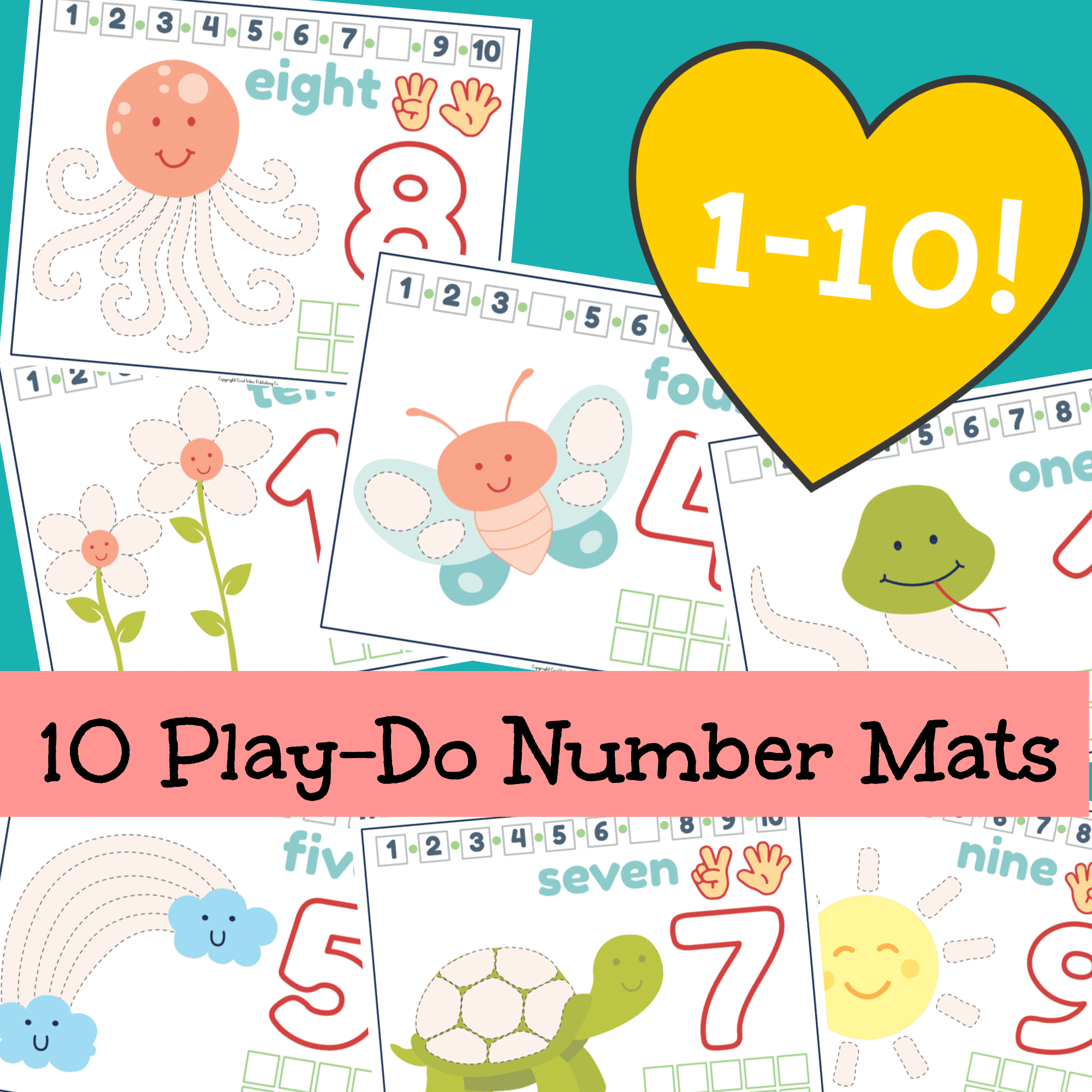 number activities and play-dough mats