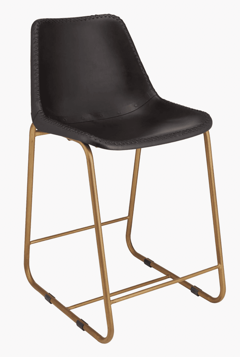 CB2 leather stool dupe