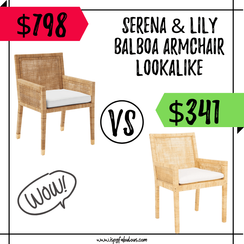 serena and lily balboa chair dupe