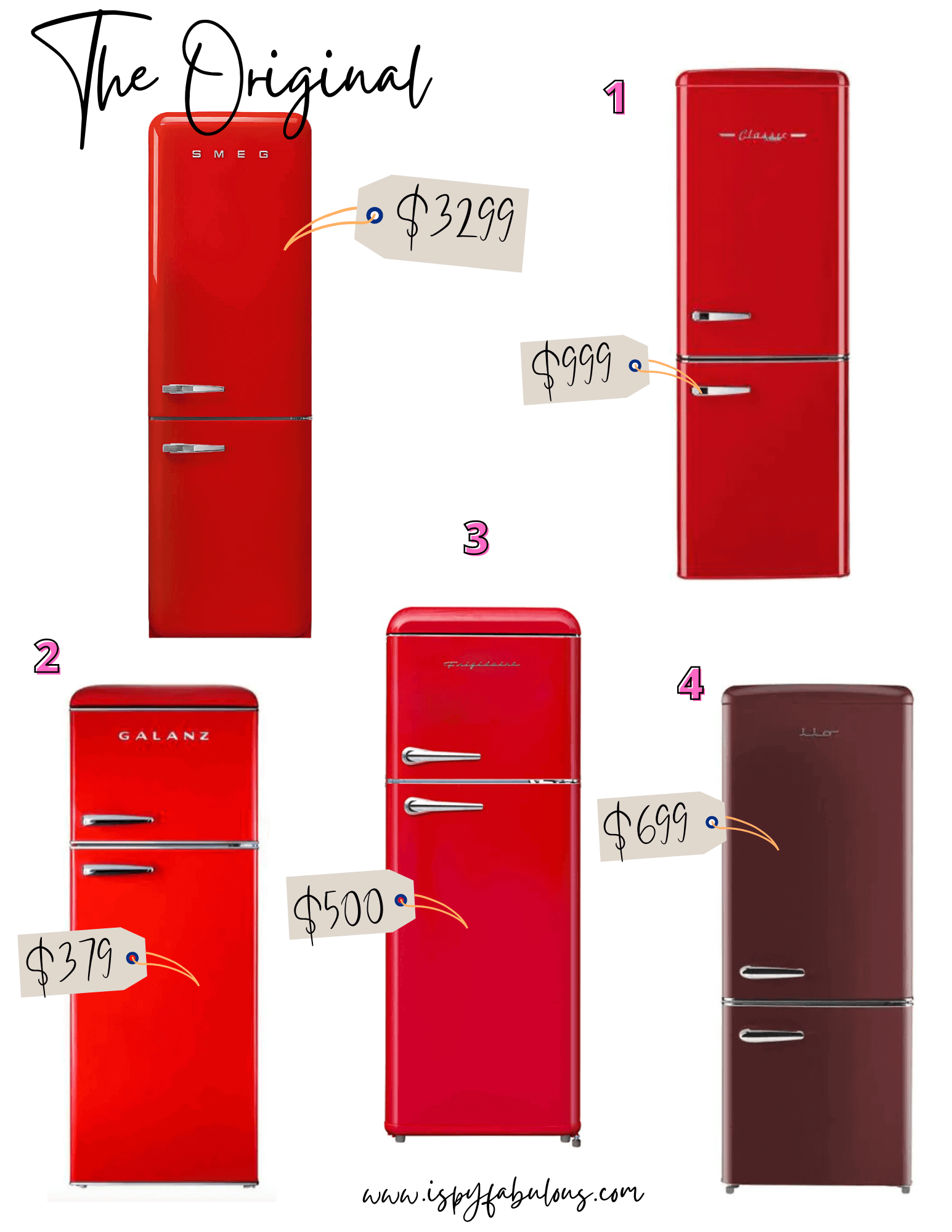 Fab Deal 4 Incredible Dupes for the Smeg Retro Refrigerator I Spy