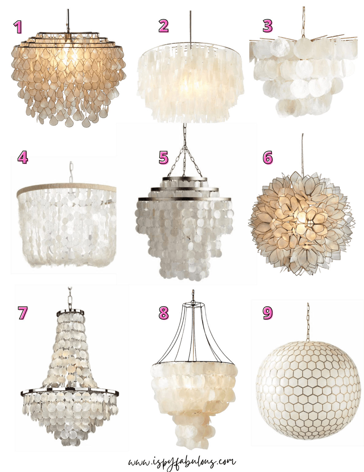 9 Romantic Capiz Chandeliers for Soft, Diffused Light I Spy Fabulous