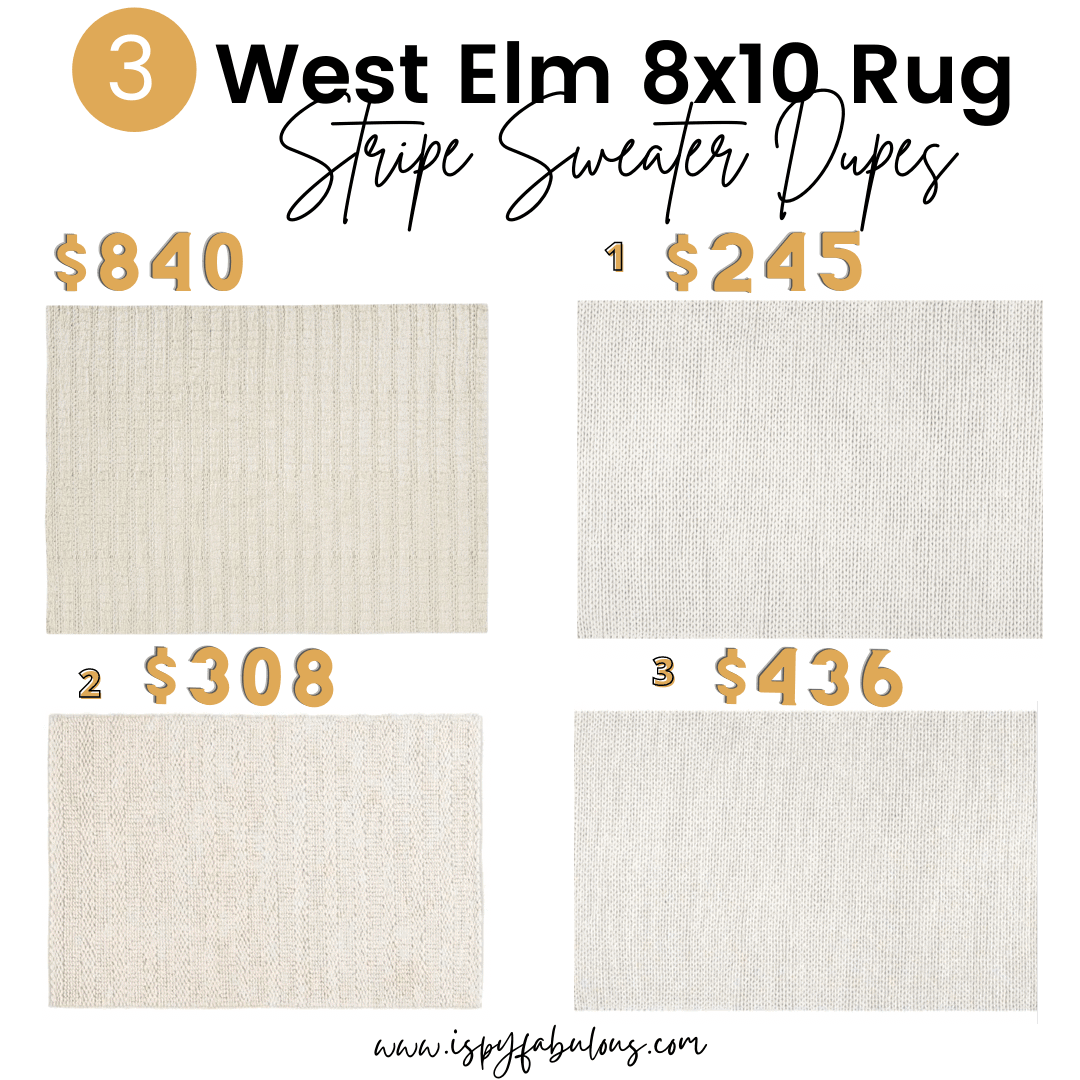 west elm braided sweater rug dupes