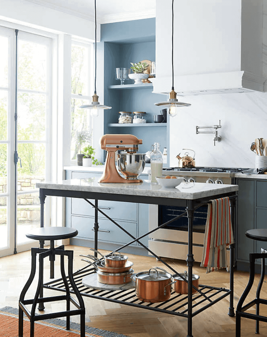 crate & barrel French kitchen island dupe