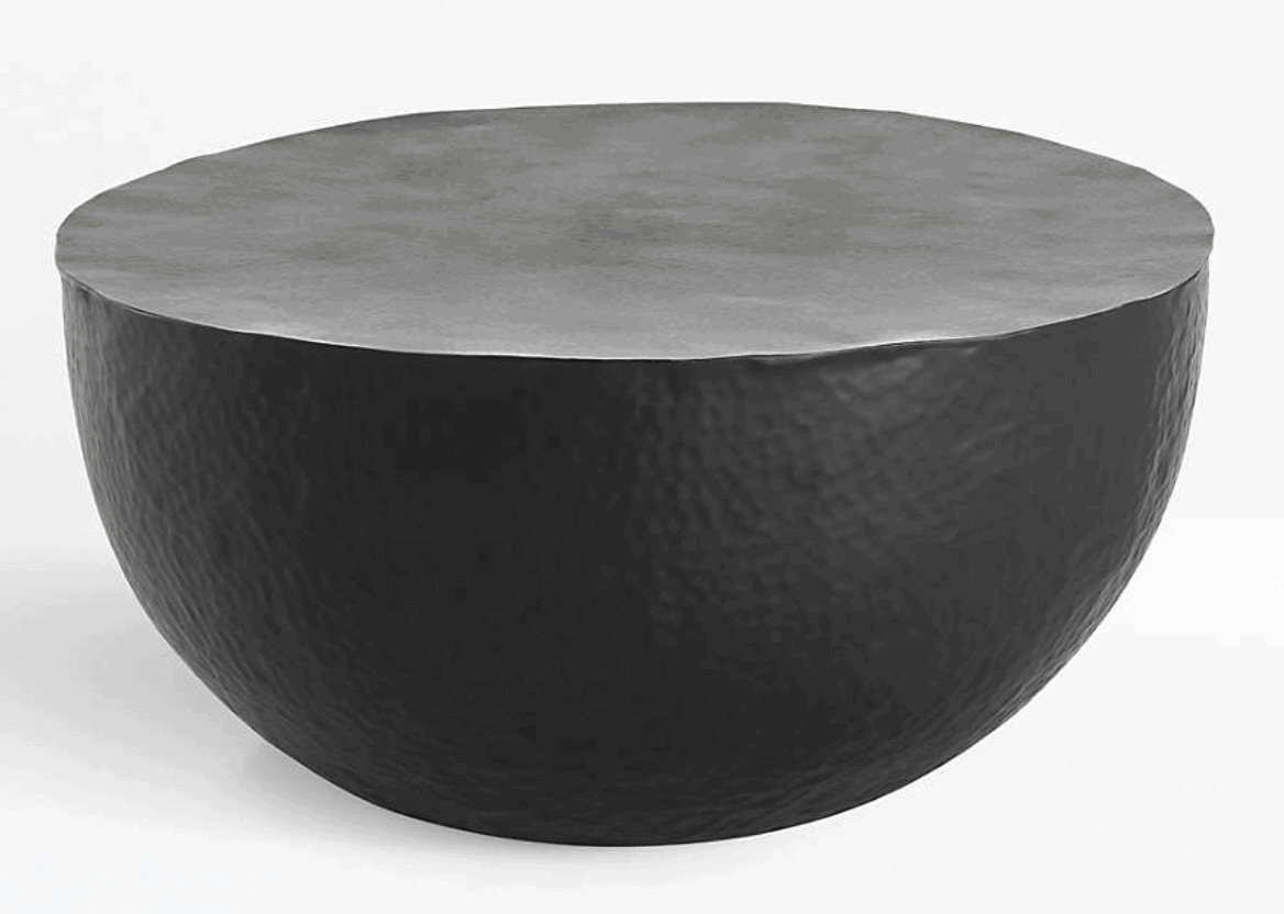 arhaus radial drum coffee table dupe