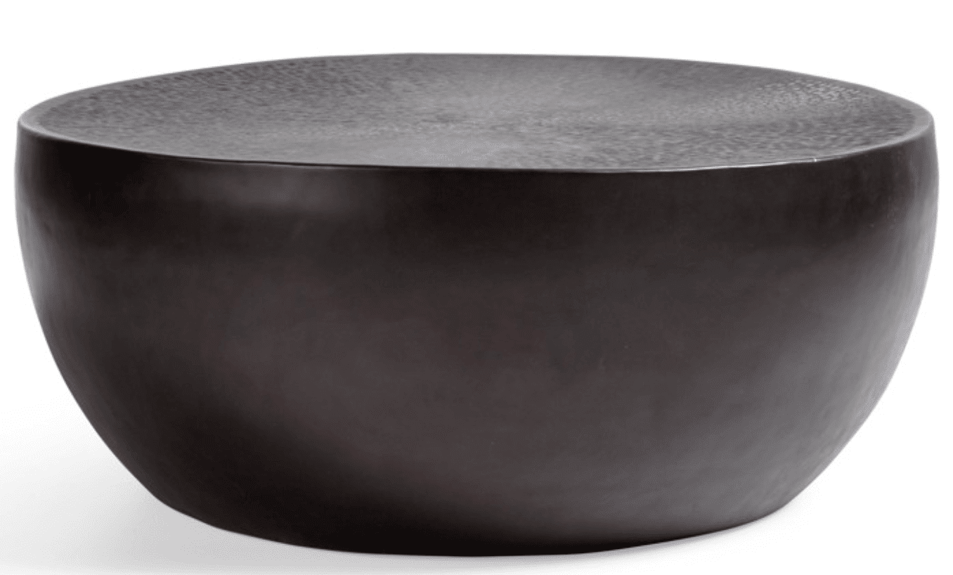 arhaus radial drum coffee table dupe