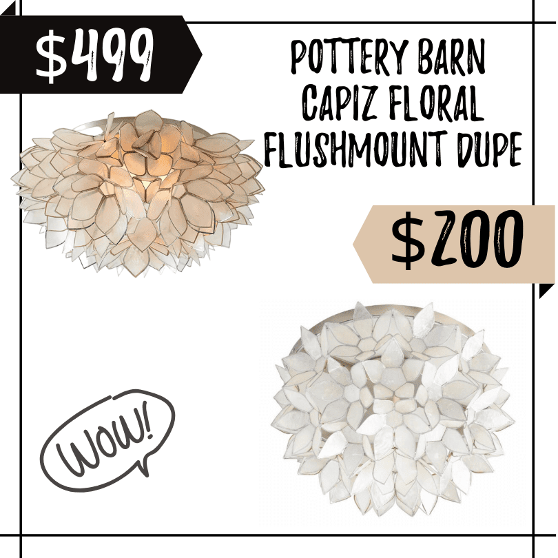 Pottery barn on sale capiz flush mount