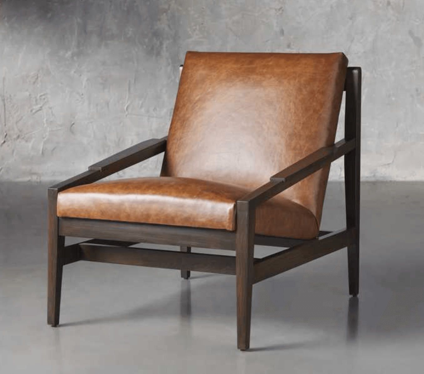 arhaus sarlow leather chair dupe