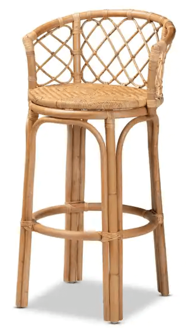 serena & lily avalon rattan stool dupe