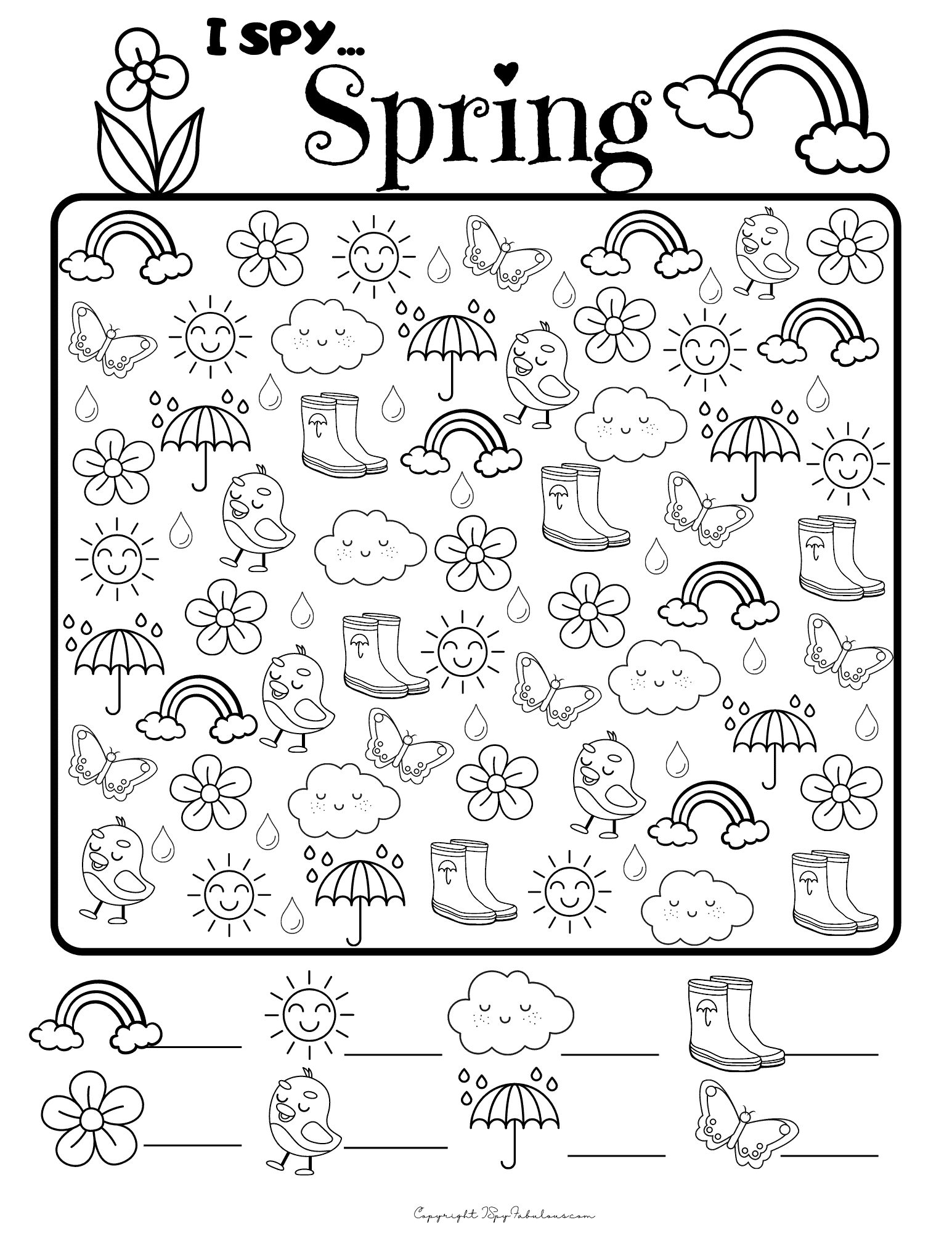 spring i spy printable