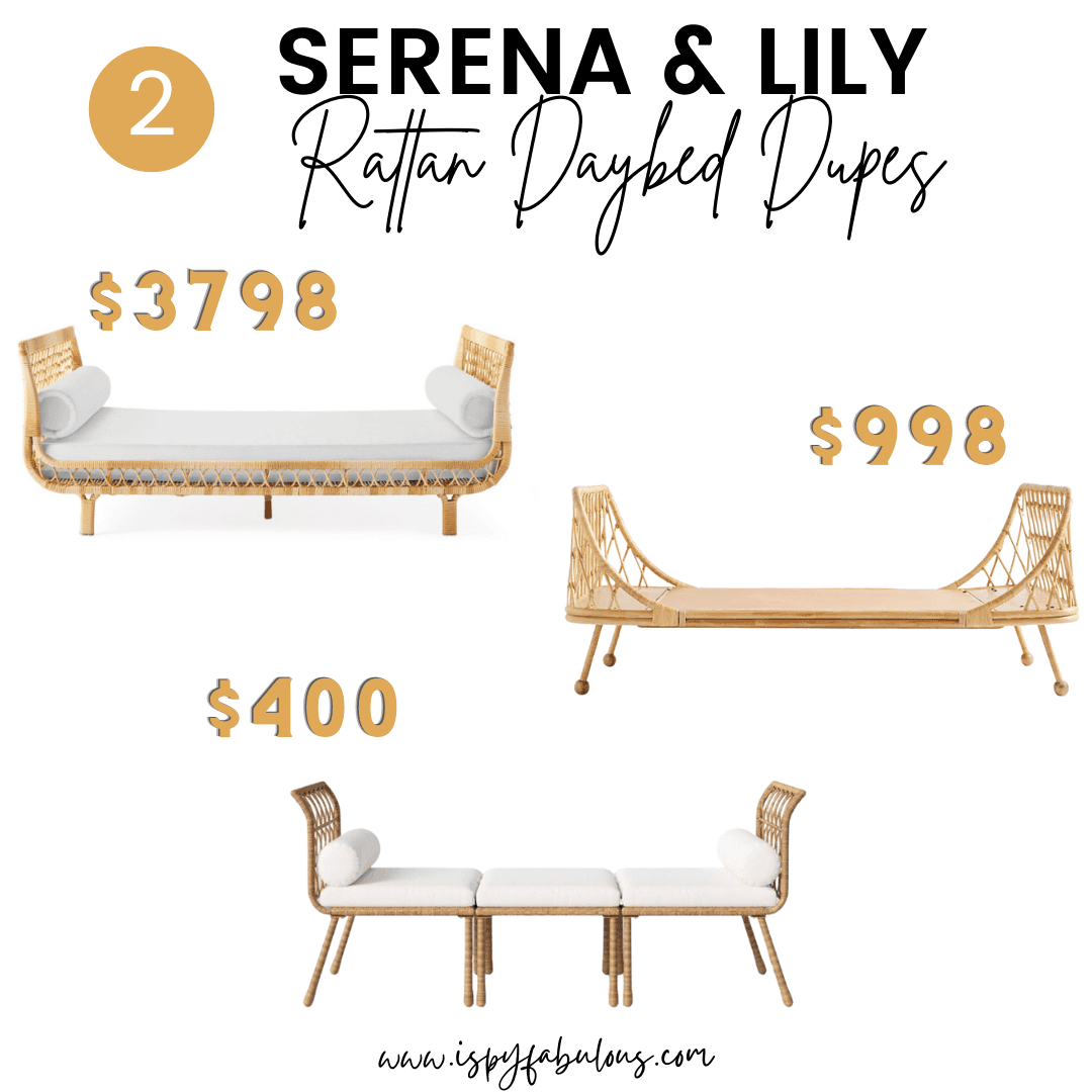 serena and lily capistrano rattan daybed dupe