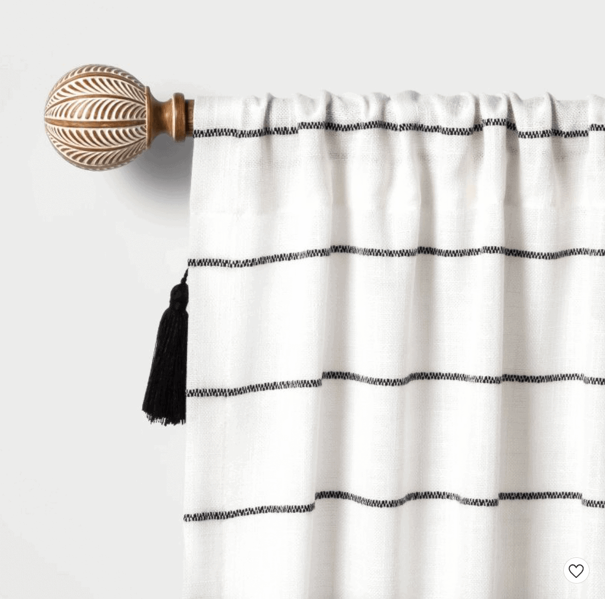 anthropologie kamala carved wood curtain rod dupes