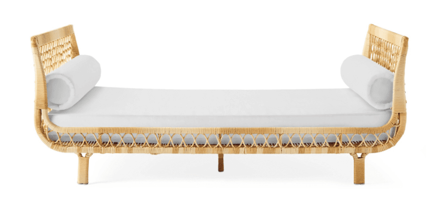 serena and lily capistrano rattan daybed dupe