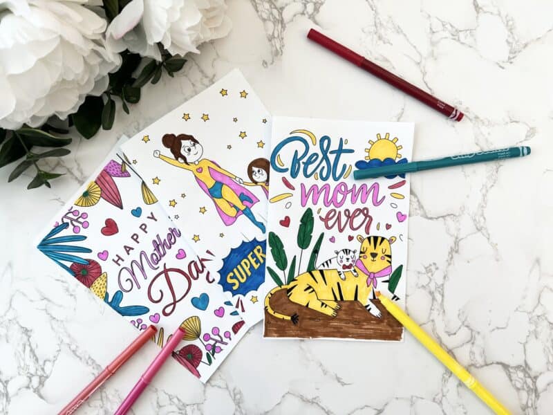 3 Free Printable Mother’s Day Cards Kids Can Color!