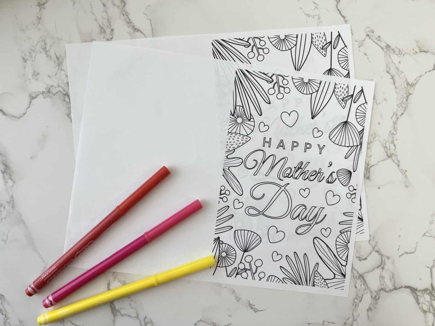 3 Free Printable Mother’s Day Cards Kids Can Color! - I Spy Fabulous