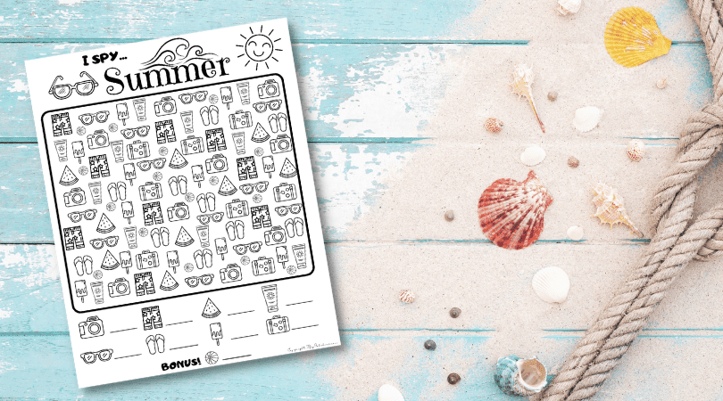 free printable i spy summer