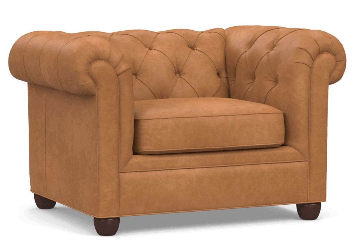 pottery barn chesterfield leather sofa reviews