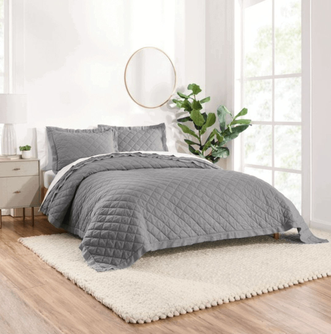 pottery barn quilt dupe and gap home bedding