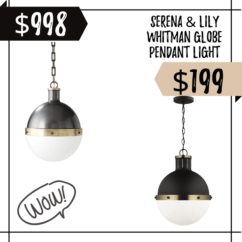 serena and lily whitman globe pendant light