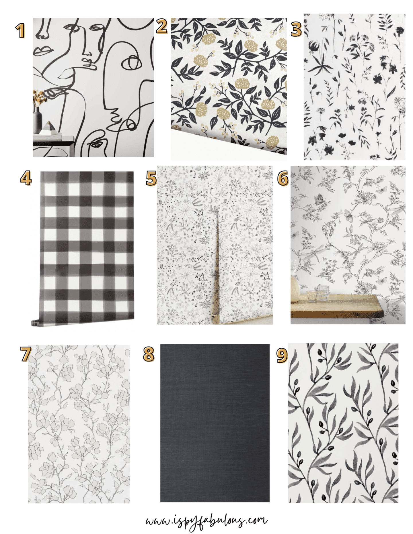 9 Best Black and White Wallpapers & A Bathroom Facelift I Spy Fabulous