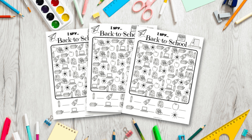 free back to school I spy printable