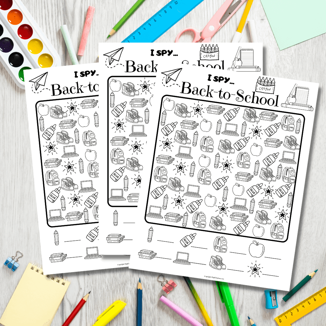 free back to school I spy printable