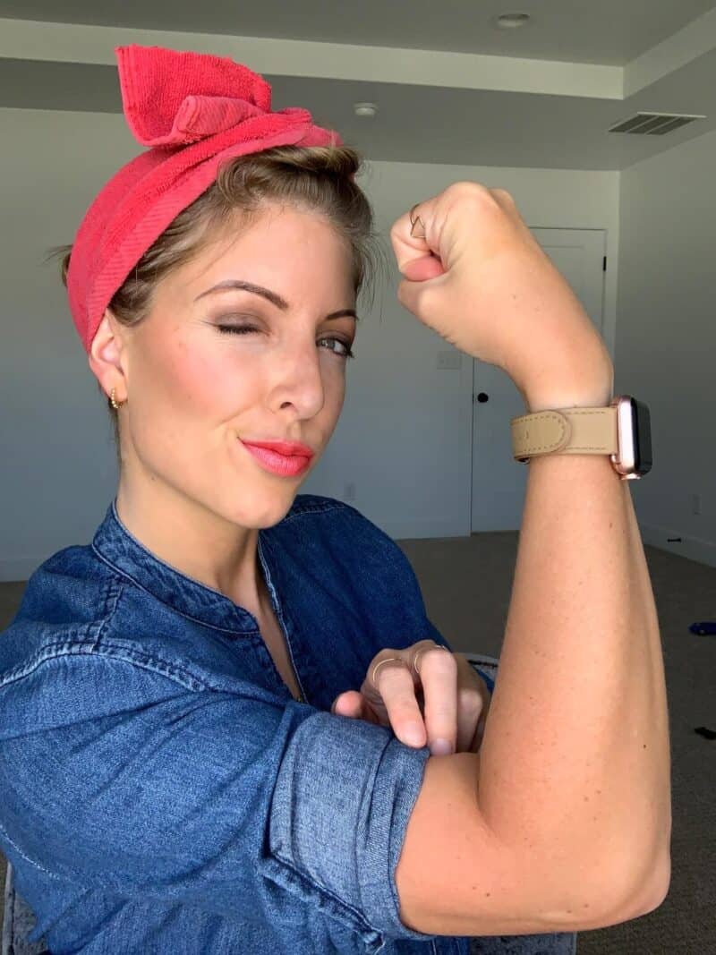 Easy Rosie The Riveter Costume Makeup for Halloween