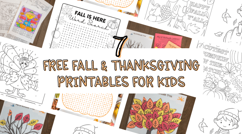 free thanksgiving printables for kids