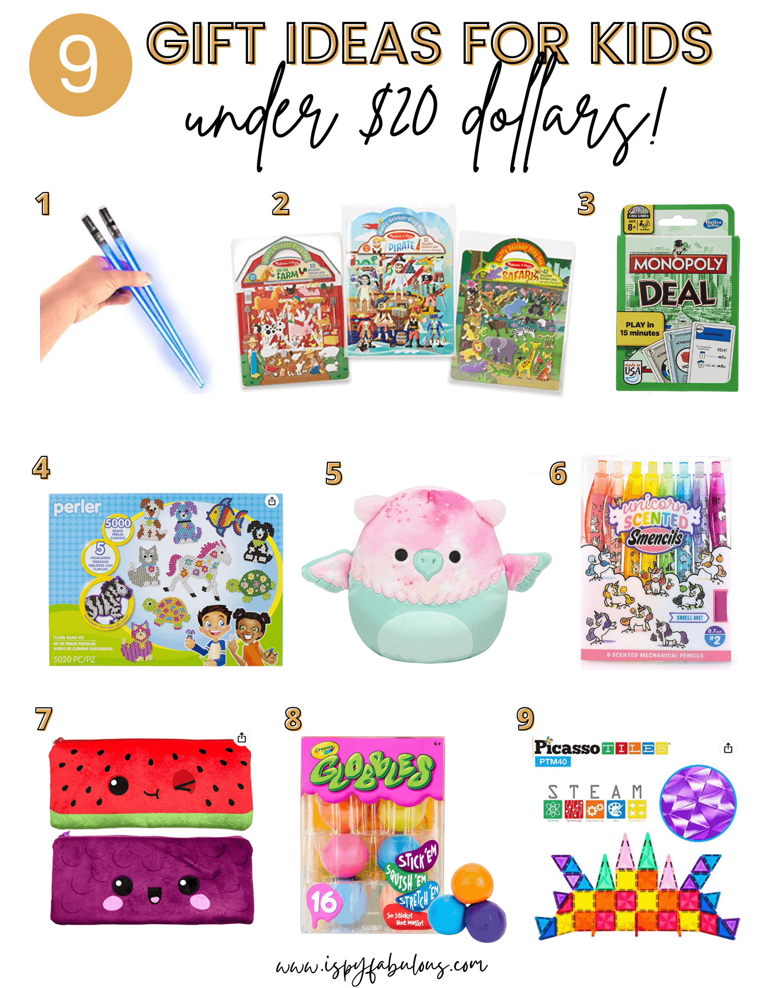 9 Creative Gift Ideas for Kids Under 20 Dollars! I Spy Fabulous