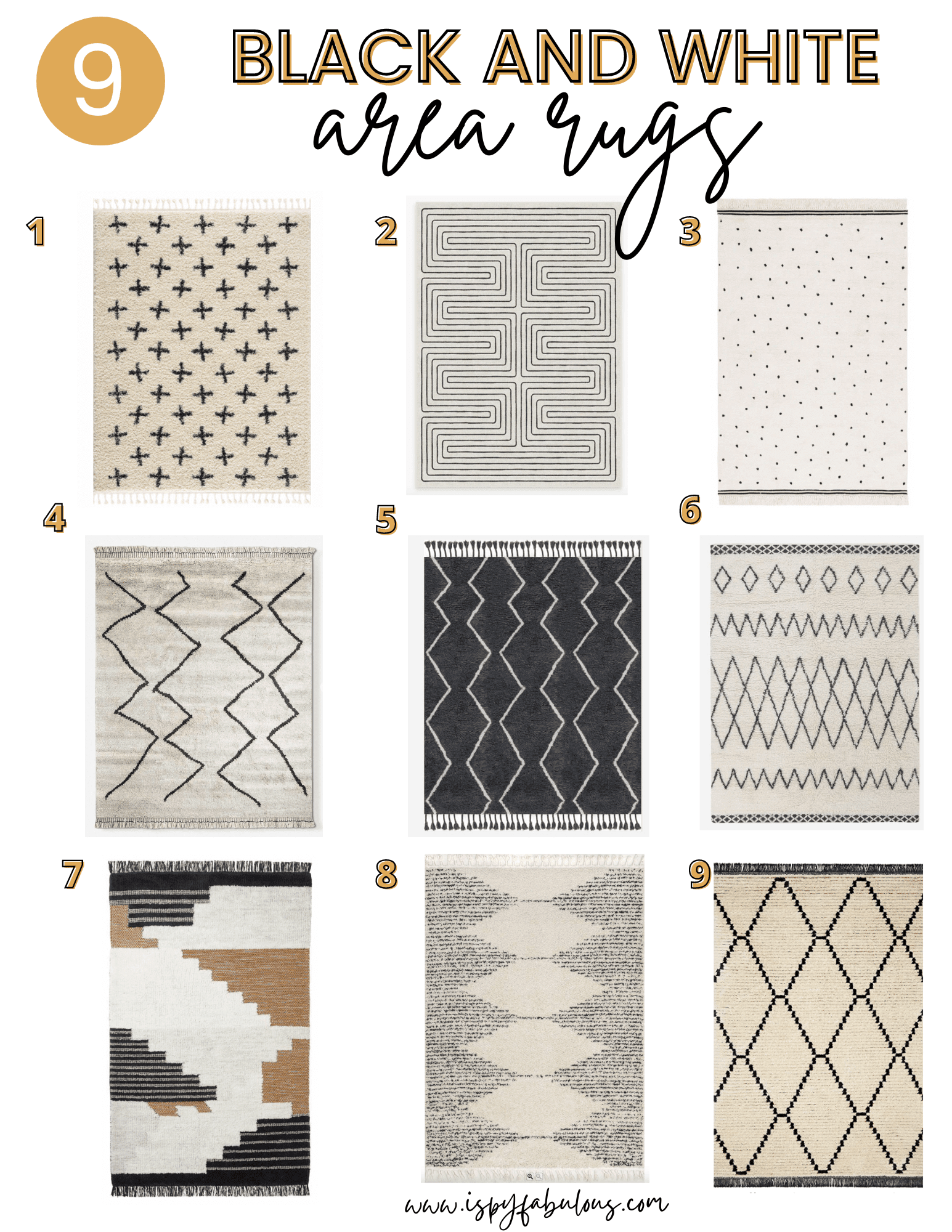 black and white rugs