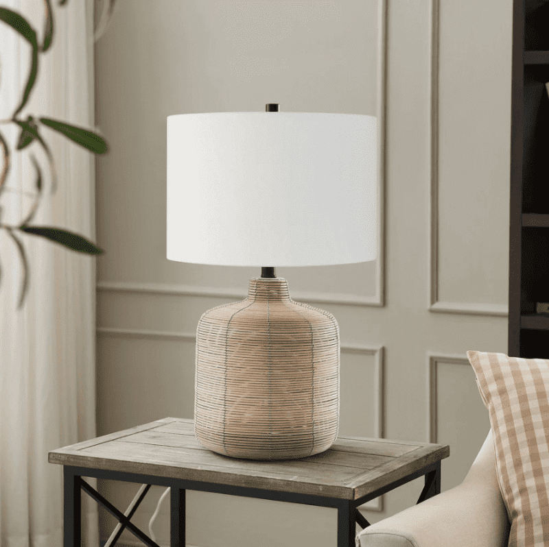 Splurge or Save: Pottery Barn Rattan Lamps