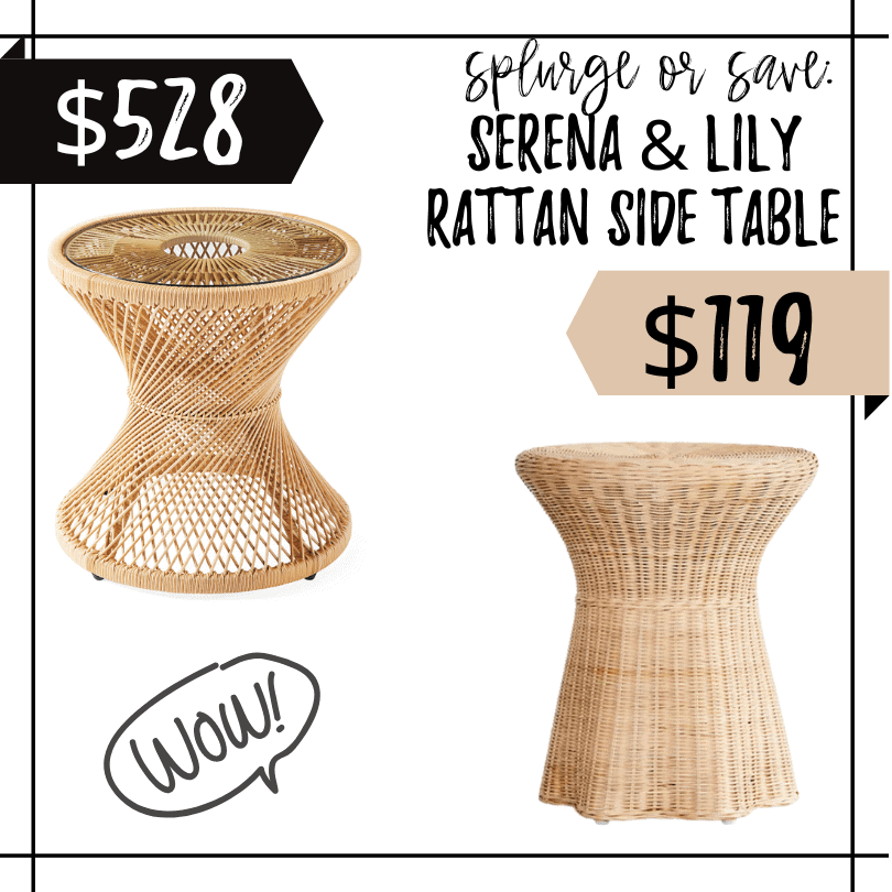 rattan side table