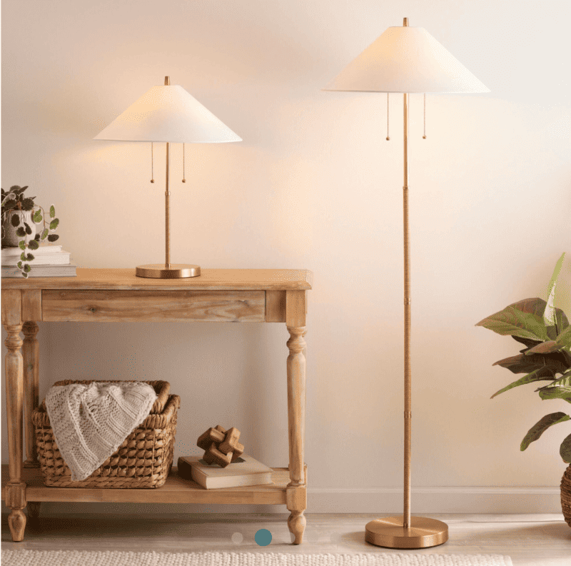 Splurge or Save: Burke Decor Flare Floor Lamp, McGee & Co Clic Floor Lamp, Serena & Lily Brookings Floor Lamp & World Market Empire Floor Lamp