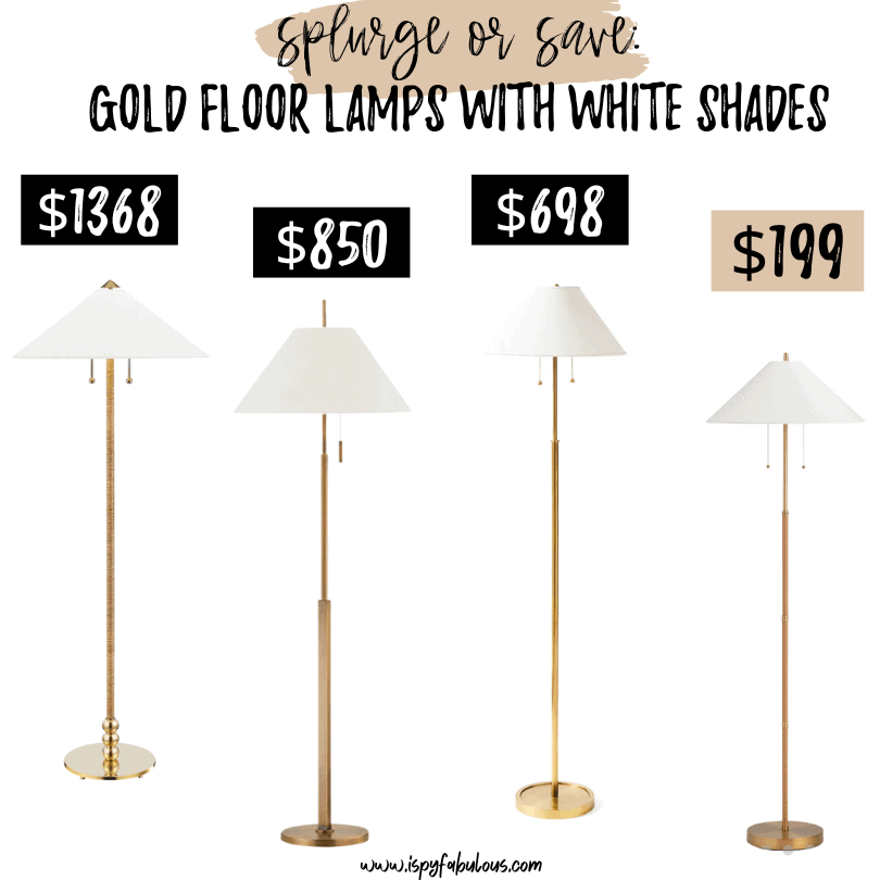 gold floor lamps