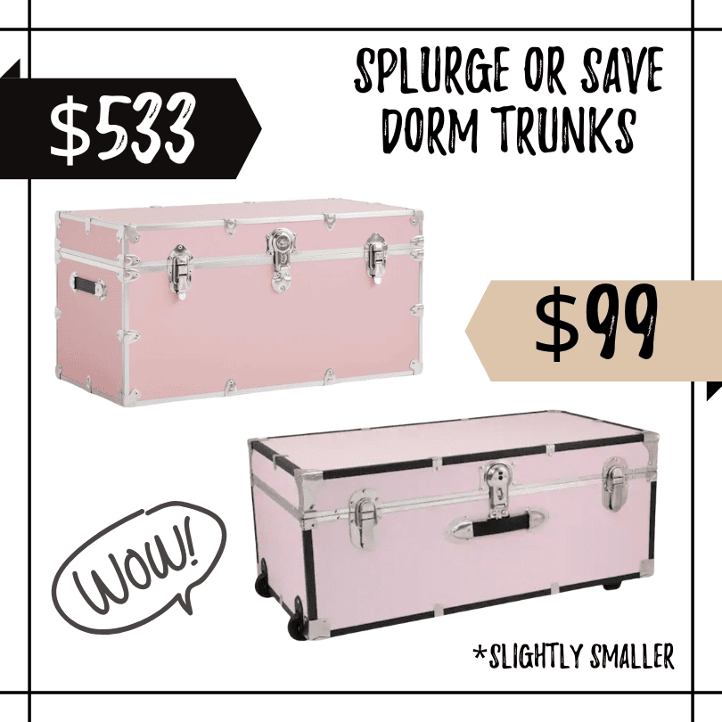 pottery barn dorm trunks dupe