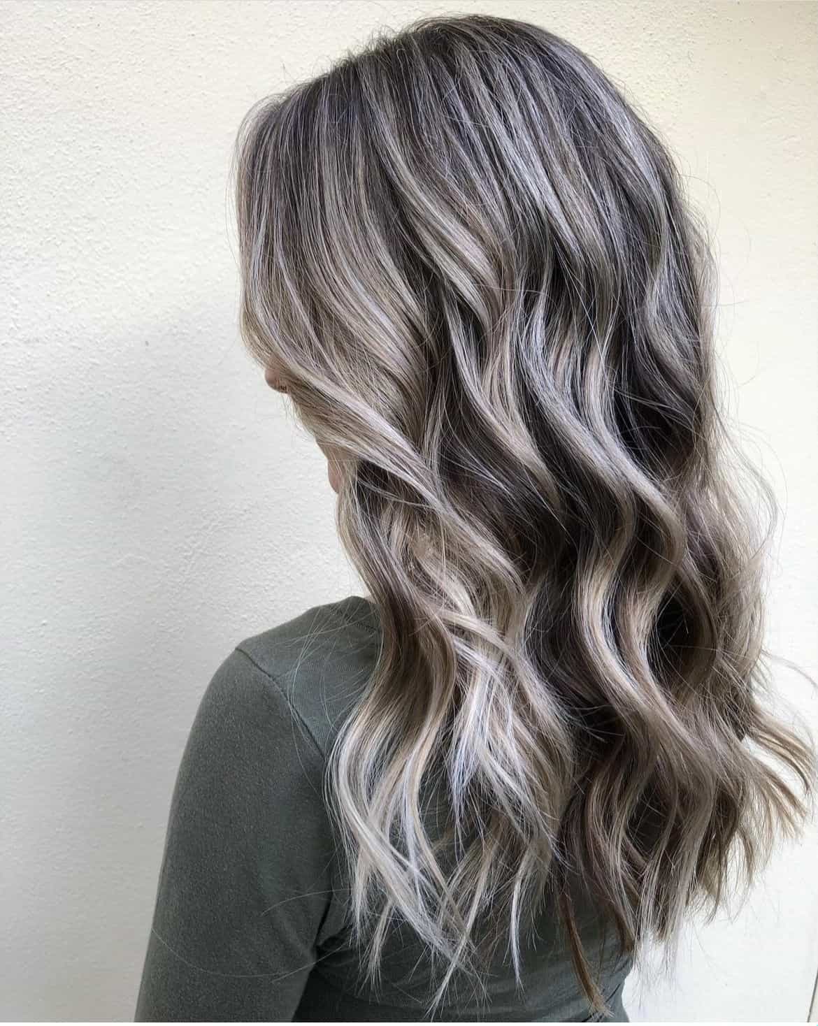 gray blending on dark hair