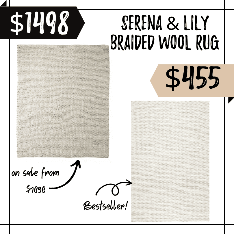 serena and lily braided wool rug dupe