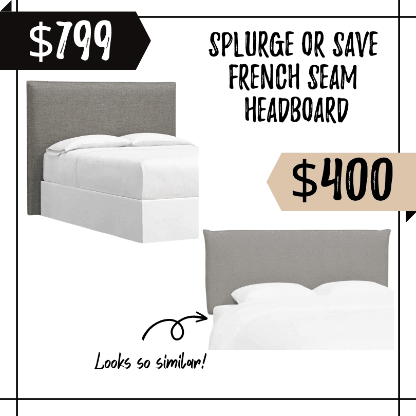 French seam upholstered headboard