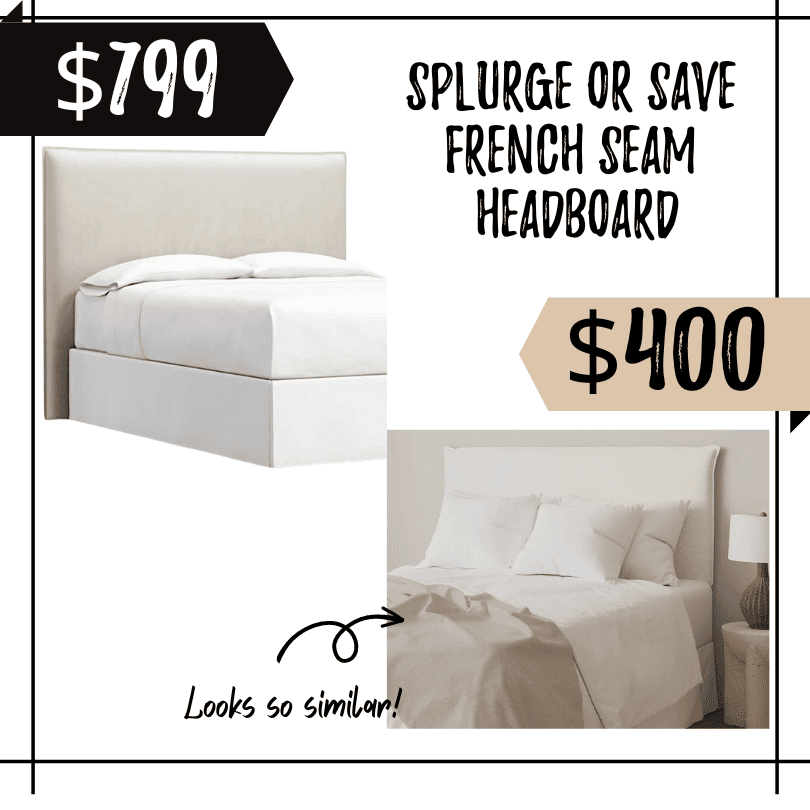 french seam upholstered headboard