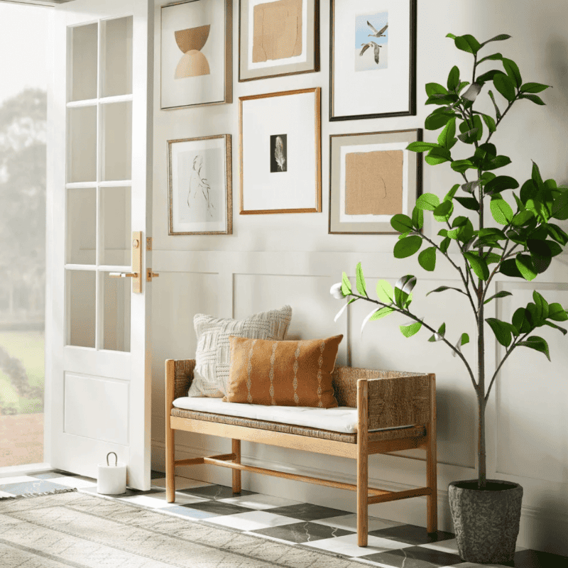 Splurge or Save: A Chic Woven Rattan Bench