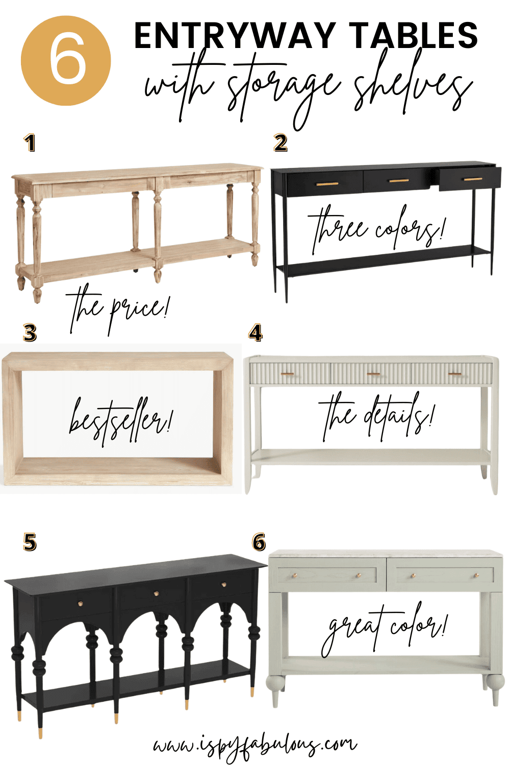 entryway console tables
