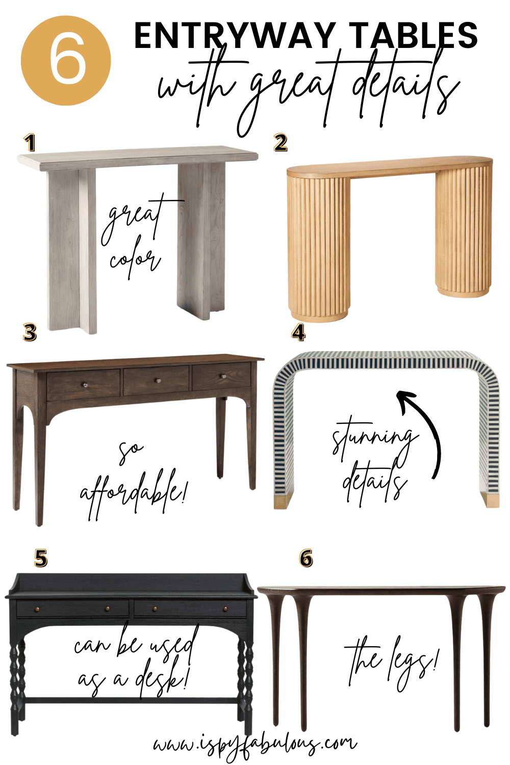 entryway console tables