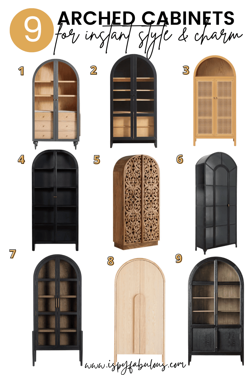arched bookcase