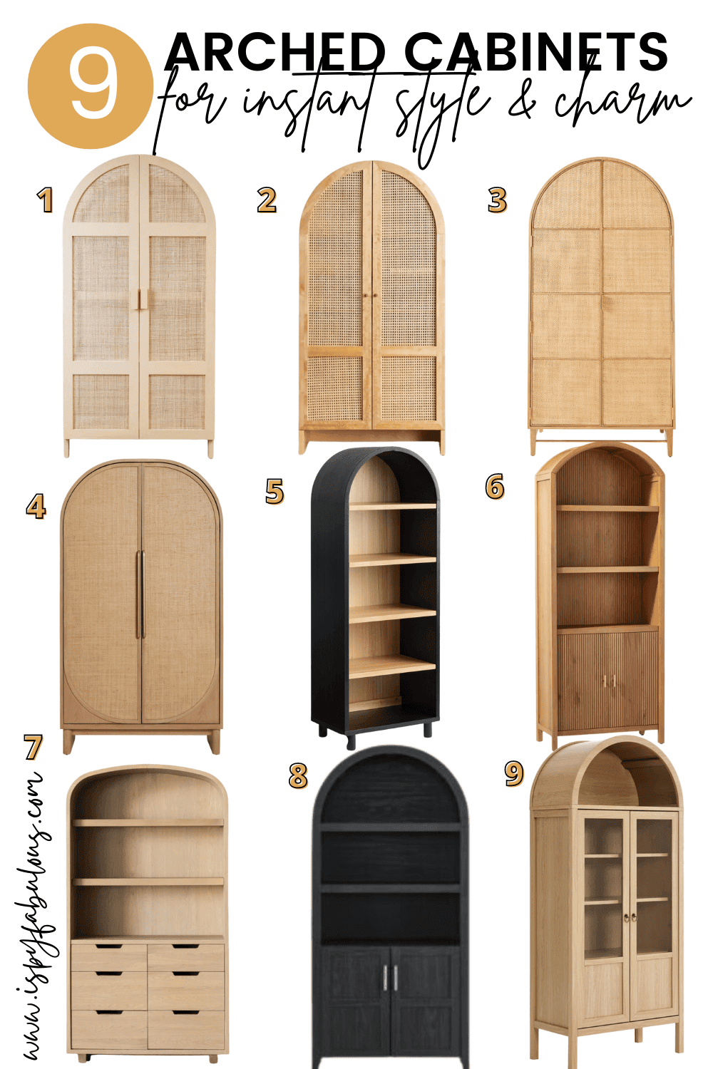 arched bookcase
