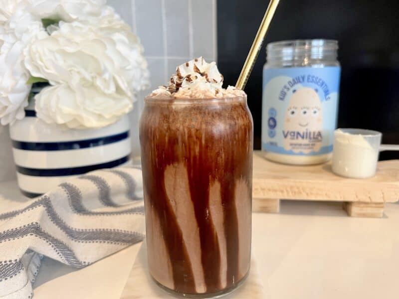 A Healthier Chocolate Creme Frappuccino with 13g of Protein