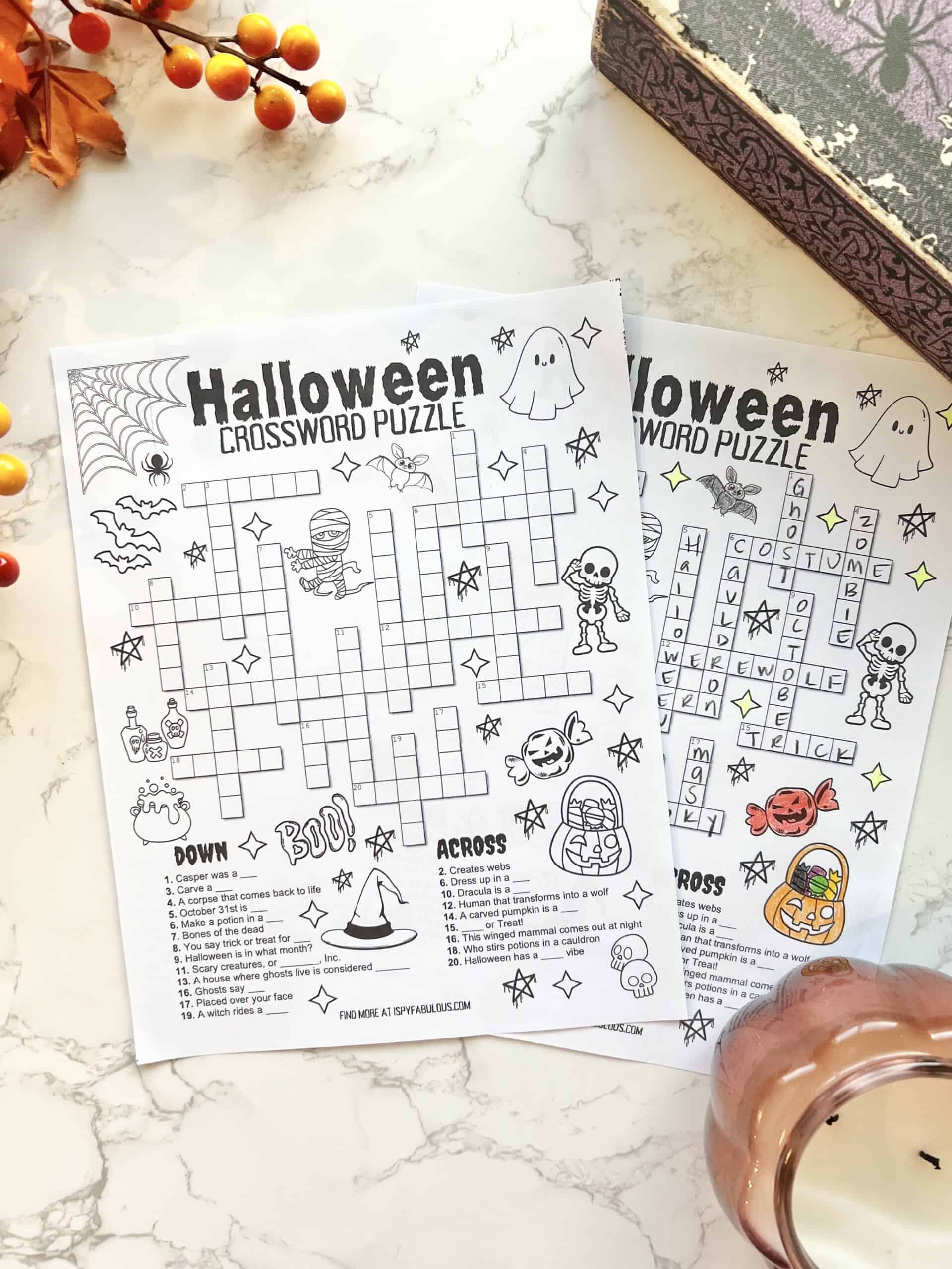 Halloween Crossword Puzzle