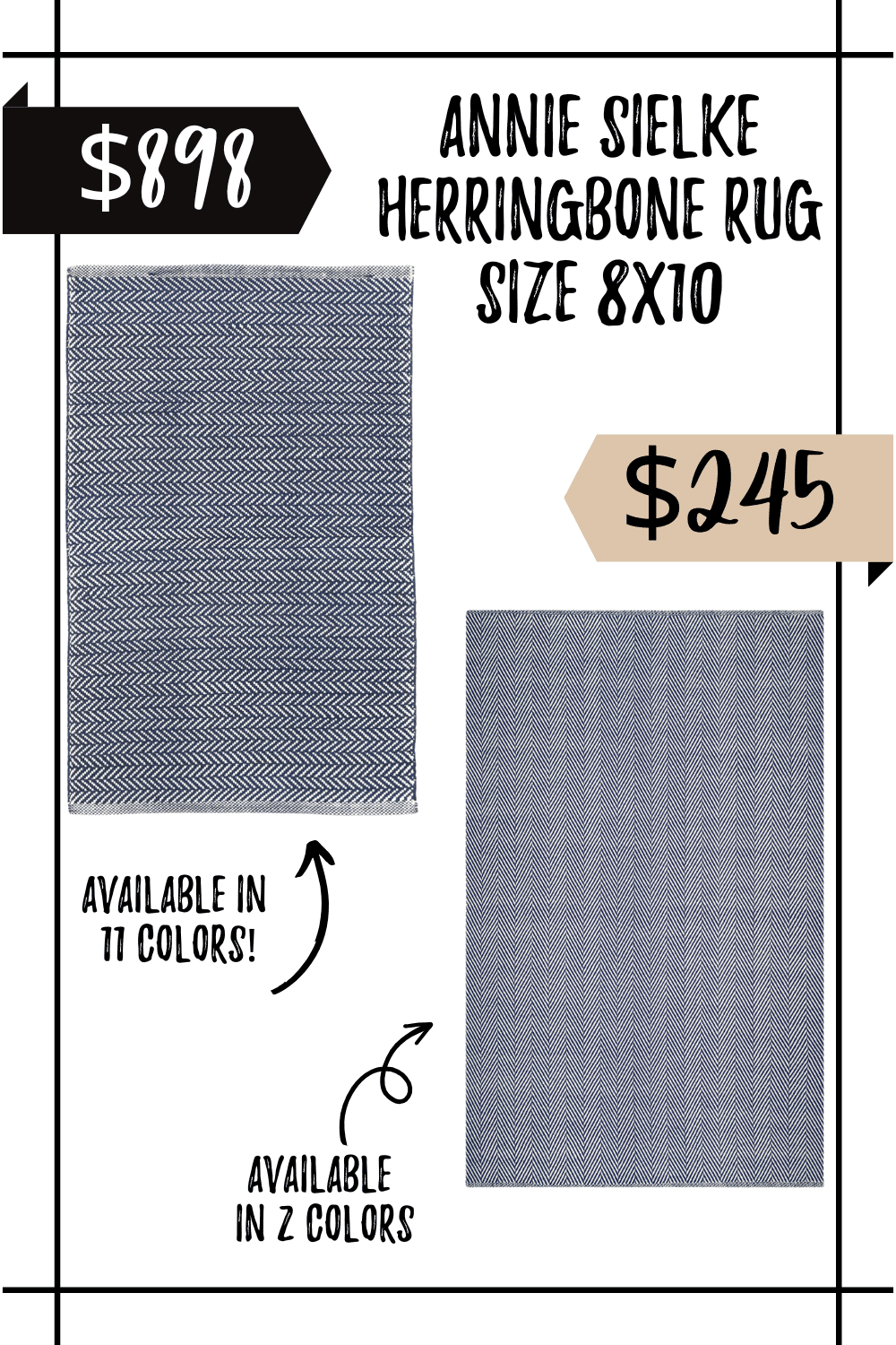 annie sielke herringbone rug dupe